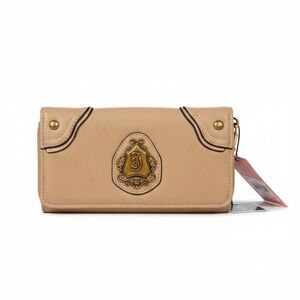 Juicy Couture Tan Wallet with Gold Emblem